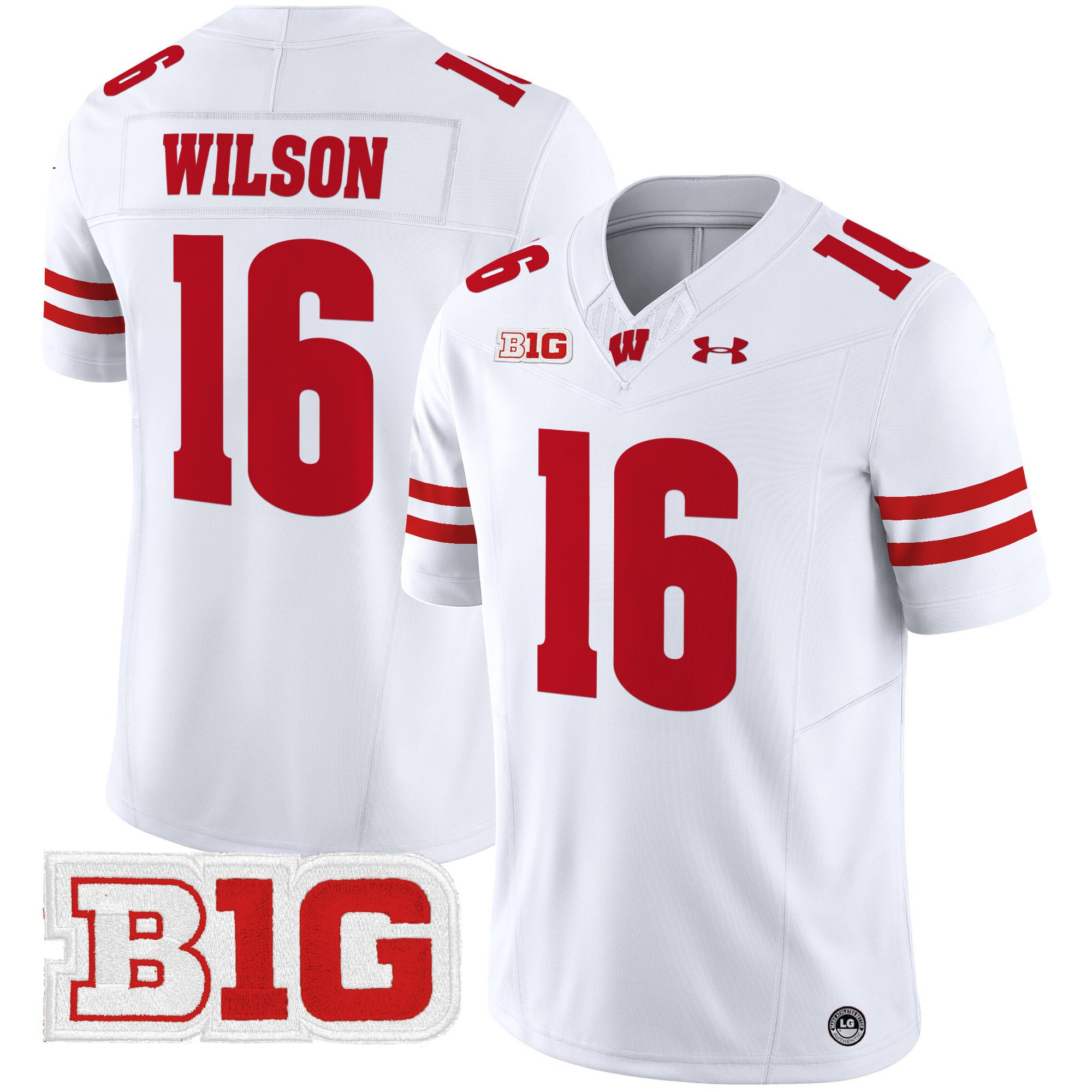 Men Wisconsin Badgers #16 Wilson White 2024 Vapor Limited NCAA Jersey->ncaa teams->NCAA Jersey